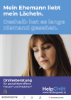 HelpChat - Onlineberatung für gewaltbetroffene Frauen* und Mädchen* - Plakat Lächeln