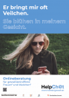 HelpCh@t - Onlineberatung für gewaltbetroffene Frauen* und Mädchen* - Plakat Veilchen