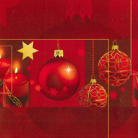 rote Weihnachtskugeln