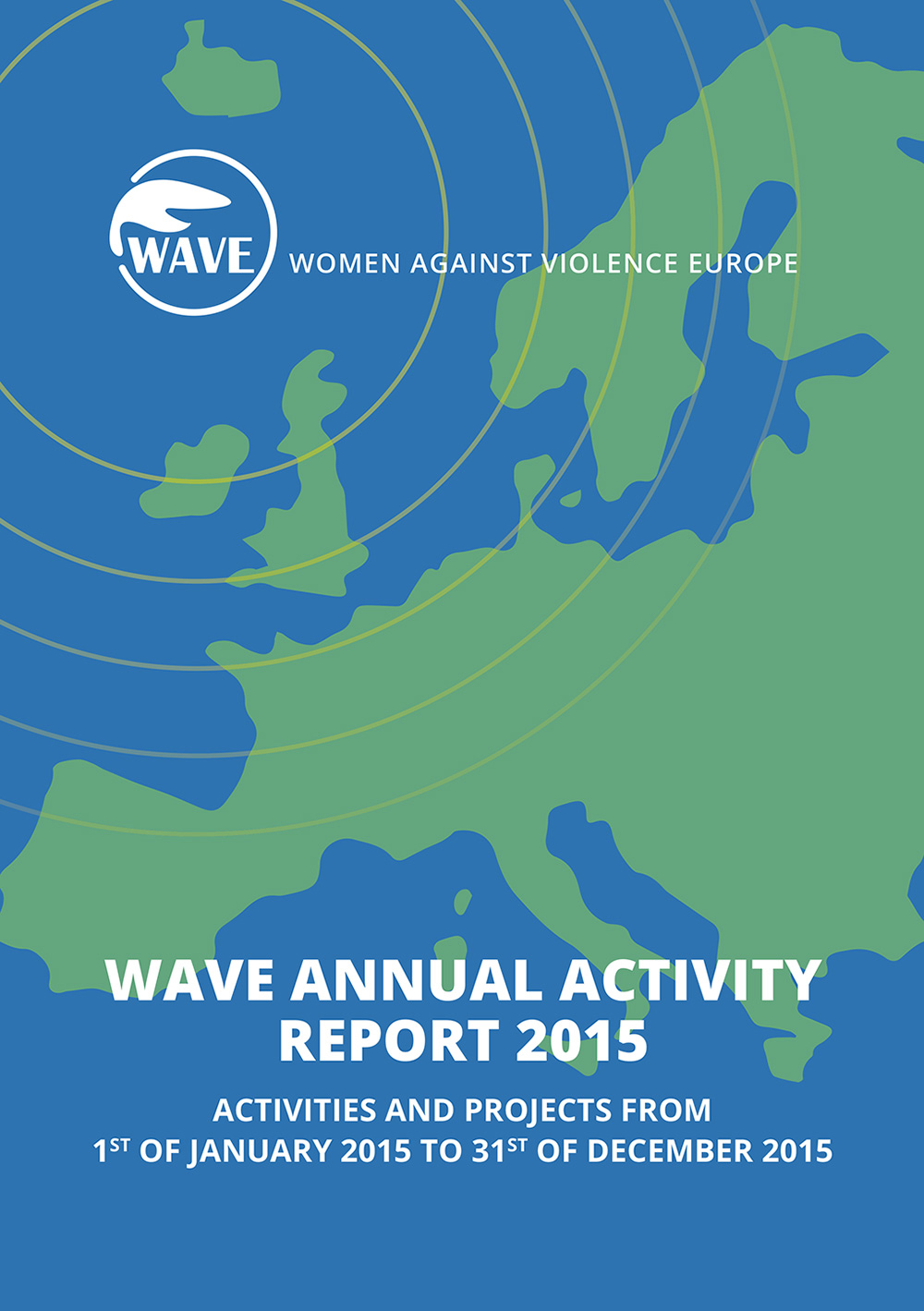 Deckblatt des Jahresberichts Ausschnitt von der Landkarte Europas